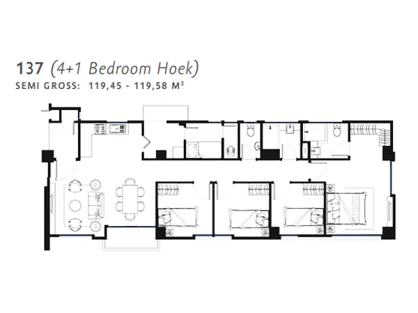 Floor plan for Type 137
