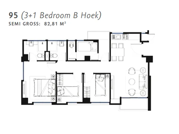 Floor plan for Type 95