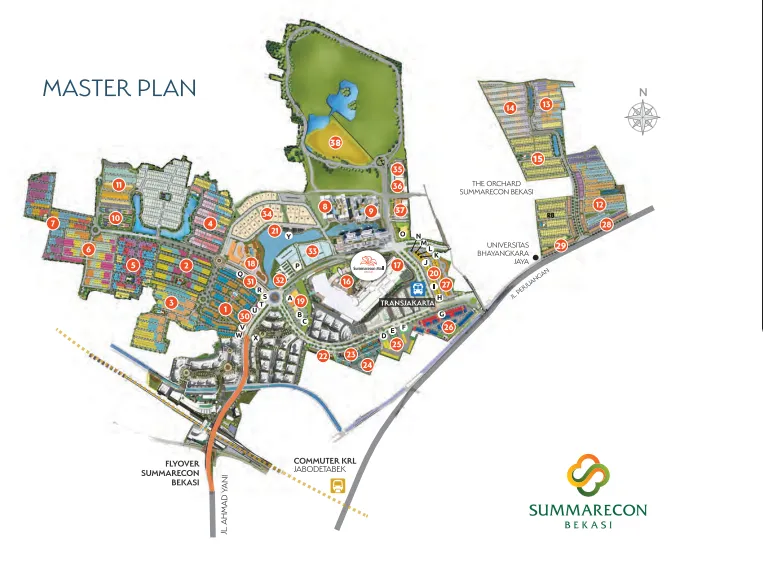 THE SPRINGLAKE Masterplan - Summarecon Bekasi