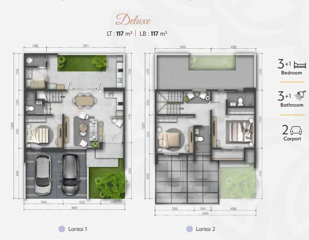 Floor plan for Mahogany L9 Deluxe