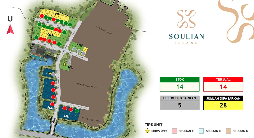 Soultan Island Site Plan - Ultra-Luxury Lakefront Layout